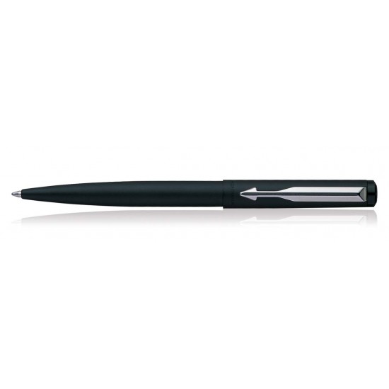 Printdoot Personalized Pen with Name, Customized Parker Vector CT Ball Pen Matte Black with Name Engraved on Both, Stainless Steel (1 Unit, Ink Color - Blue),