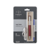 Parker Vector Metallix Roller Ball Pen CT (Red) + Swiss Knife