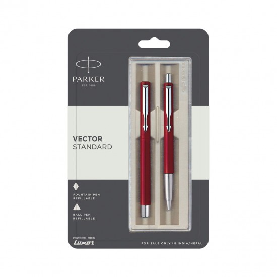 Parker Vector Standard CT (FP+BP) Pen (Red)